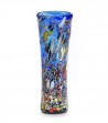 Harlequin Vase in murano glass blue