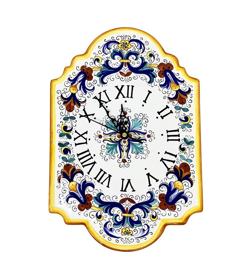 Orologio in ceramica dipinto a mano