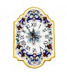 Orologio in ceramica dipinto a mano