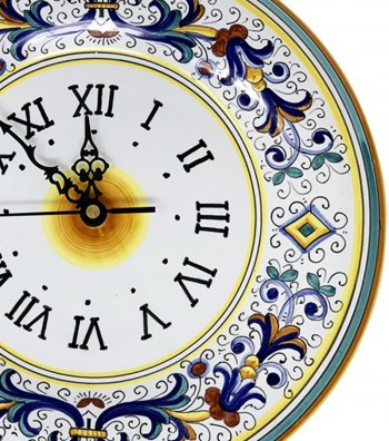 Orologio in ceramica decorato a mano