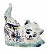 Gatto in ceramica dipinto a mano