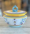 Biscottiera in ceramica dipinta a deruta