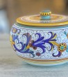 Biscottiera in ceramica decoro deruta.