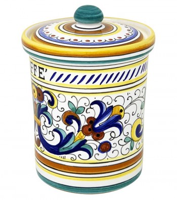 Barattolo in ceramica dipinto a mano