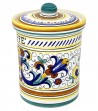Barattolo in ceramica dipinto a mano
