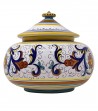 Biscottiera in ceramica con coperchio .