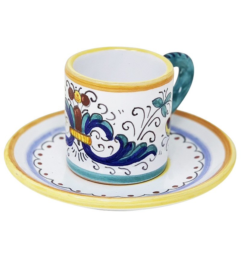 Tazzina Caffè con Piattino Decoro "Deruta"