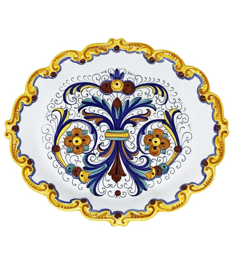 Vassoio smerlato in ceramica