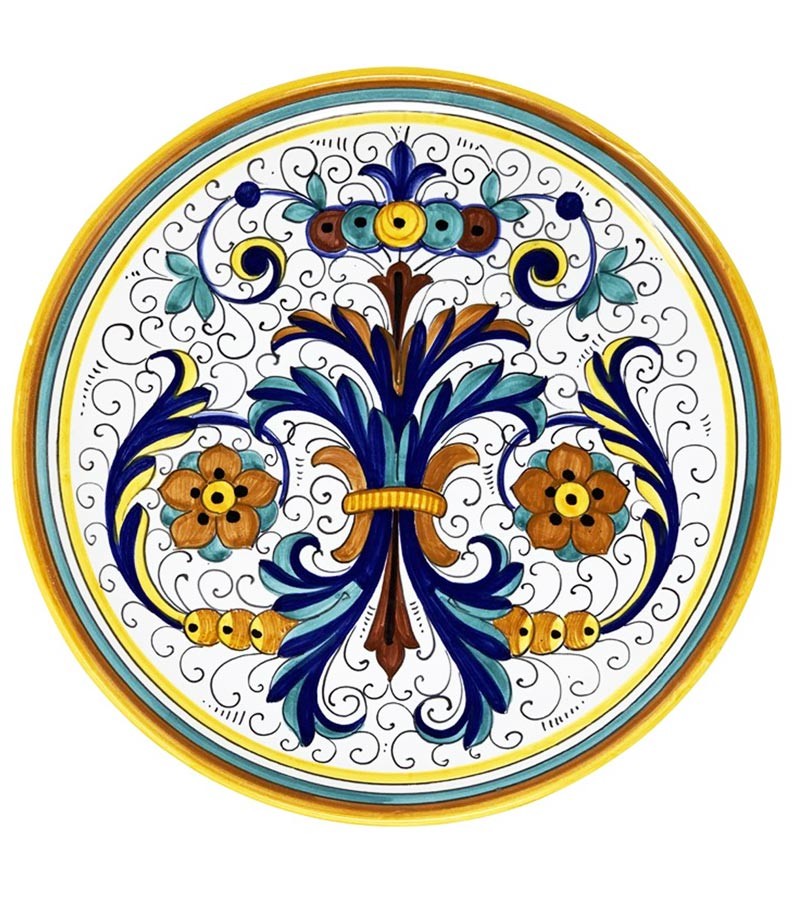 Piatto in ceramica dipinto a mano