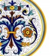 Piatto in ceramica decoro deruta
