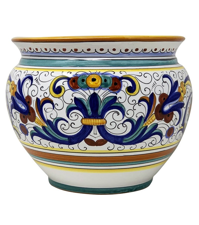 Cachepot in ceramica dipinto a mano