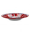 Piatto fondo Smerlato decoro Granchio Rosso - Ceramica Artistica Falcone