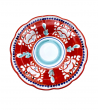 Piatto fondo Smerlato decoro Granchio Rosso - Ceramica Artistica Falcone