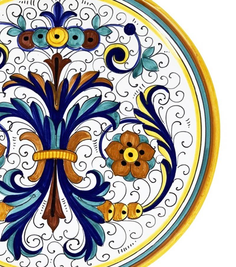 Hand-painted ceramics Umbria deruta decorations